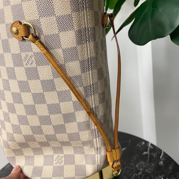 Louis Vuitton Neverfull MM Damier Azur Tote Bag - Picture 10 of 11